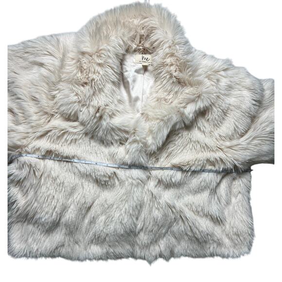 QVC Me by Jennie Garth Faux Fur Coat IVORY NWOT SIZE L - Picture 7 of 8